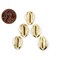 TheBeadChest Gold Cowrie Shells (Set of 5): Metal Beads for DIY Crafts & Jewelry-Making Inspired by African Sea Shells